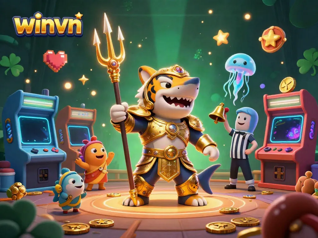 Winvn unleashes excitement with an underwater gambling arena featuring quirky characters and vibrant game elements.
