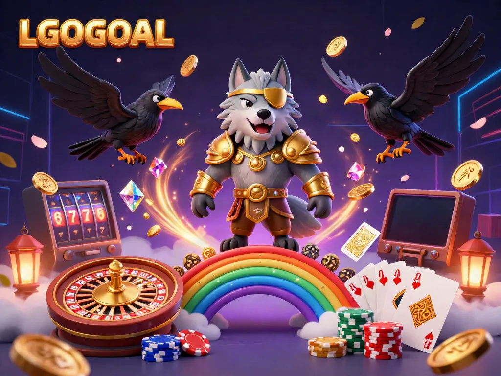 Experience thrilling online gaming with LGOGOAL, featuring Norse mythology characters amidst dynamic casino elements.