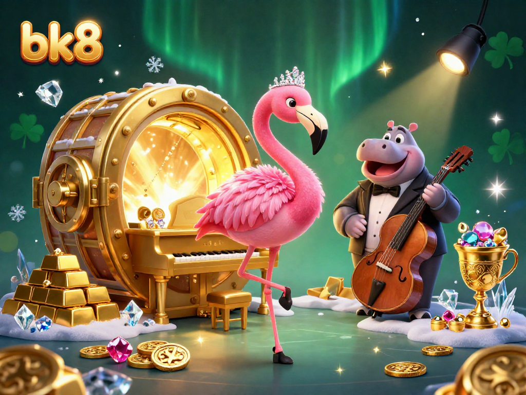 Engage in bk8 gaming amid vibrant treasures in this lively casino scene.