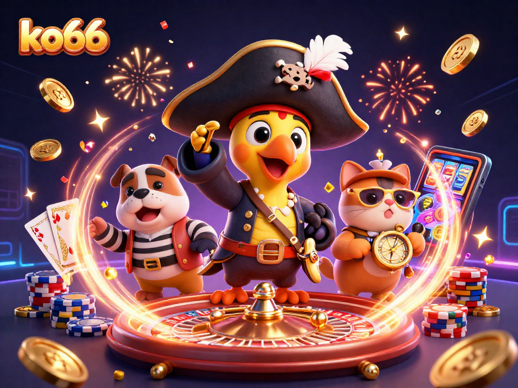 Experience the thrill of winning at ko66 with dynamic casino characters and exciting elements.