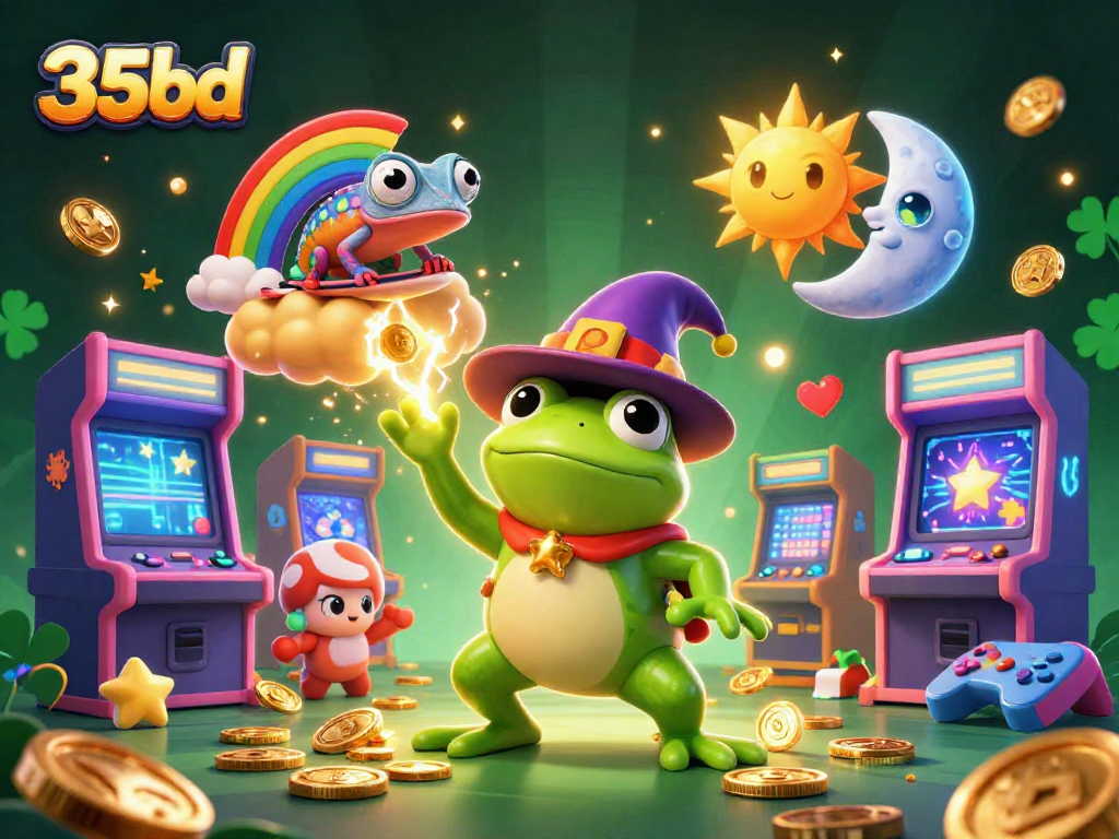 Engage with the 35bd casino excitement featuring a storm of golden coins and gaming elements.