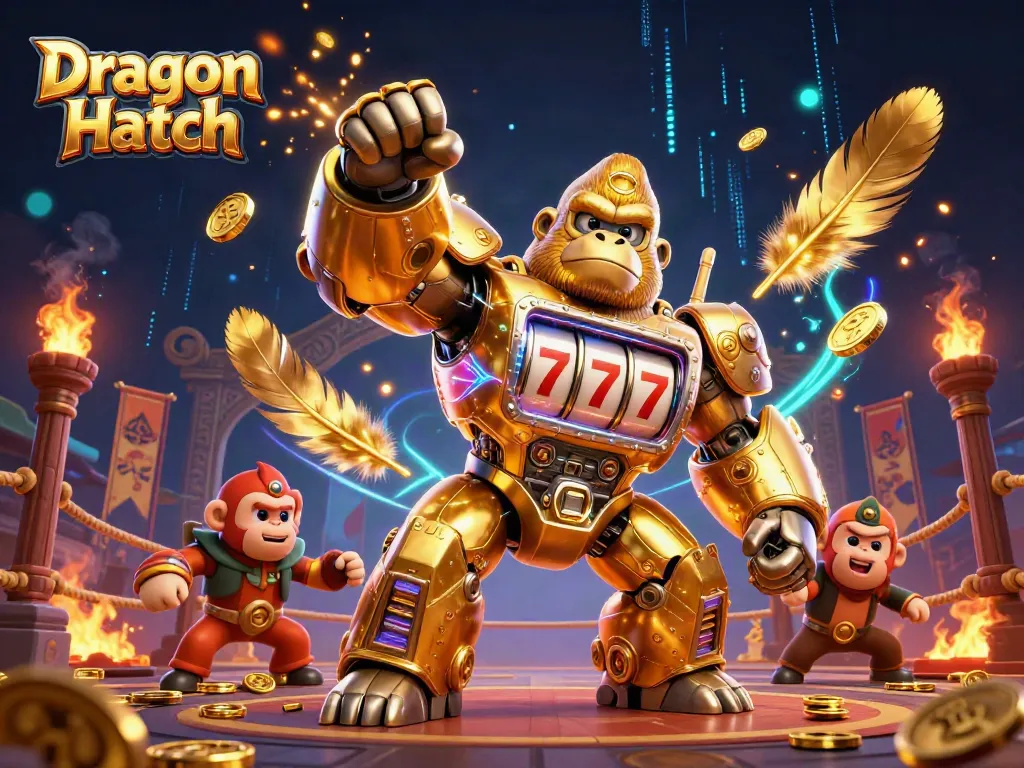 การเล่นเกมสล็อต Dragon Hatch พร้อมเครื่องจักรกลที่โดดเด่นและเงินรางวัลมากมาย