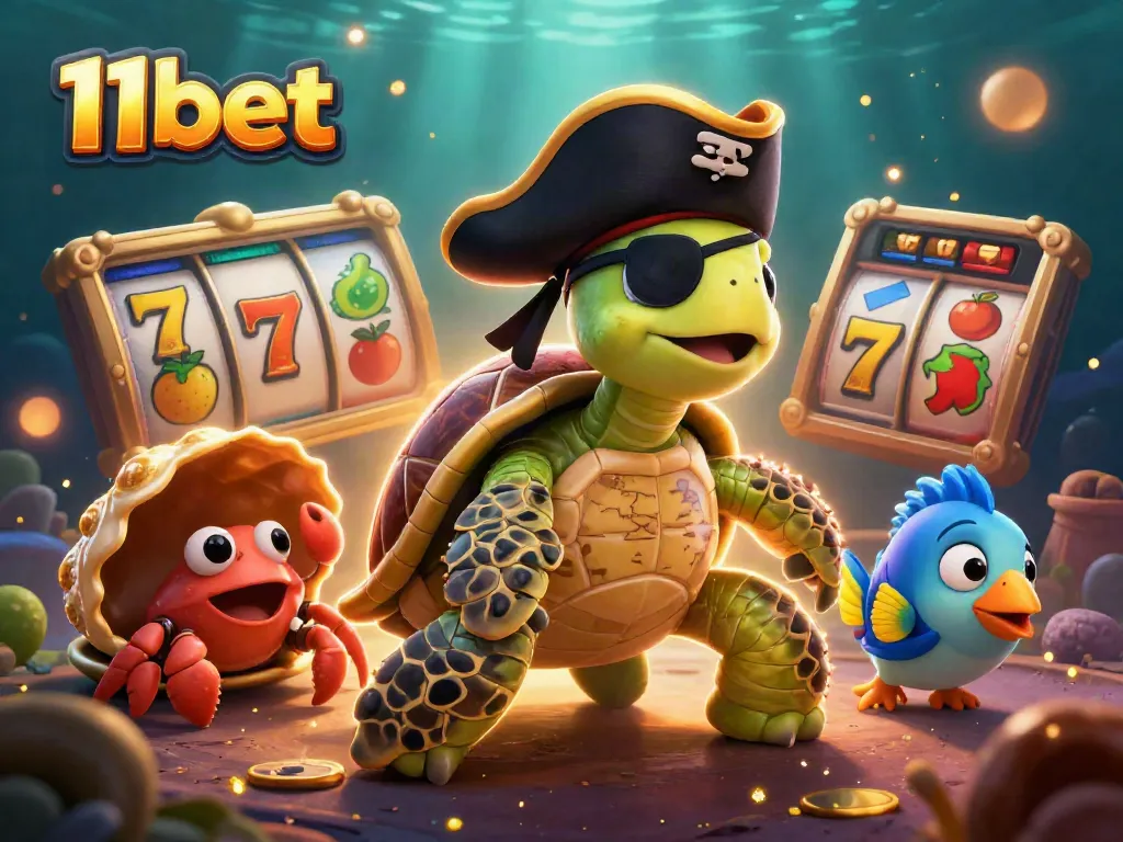 Experience thrilling casino games at 11bet with vibrant characters and slot elements set in an underwater fantasy.