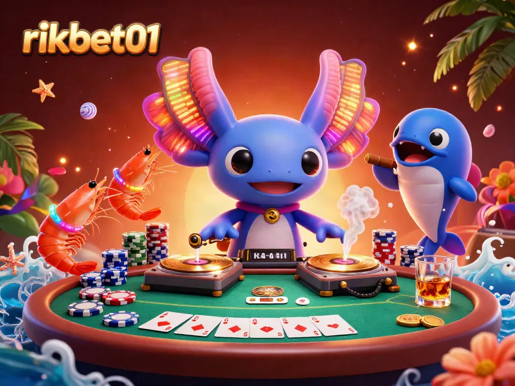 Experience thrilling gambling action at rikbet01 with vibrant casino elements and characters.