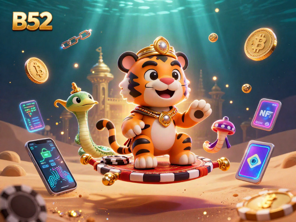 Engage in the magical world of B52 where a tiger sultan rides on a poker chip flying carpet.